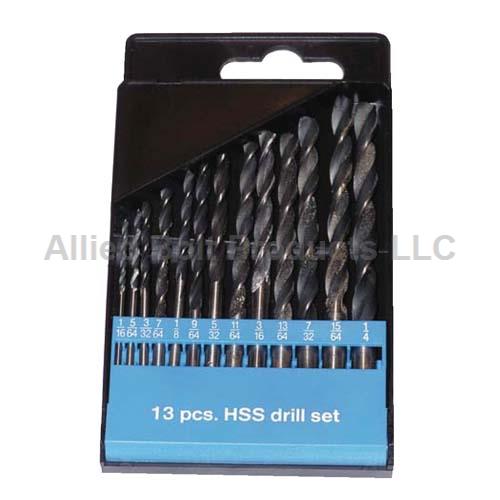 10 PIECE HIGH SPEED STEEL DRILL BIT SET IN PLASTIC CASE